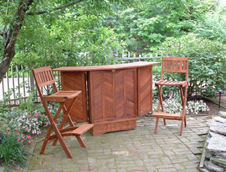 Outdoor Patio, Deck and Garden Furniture - Foldaway Bar Table