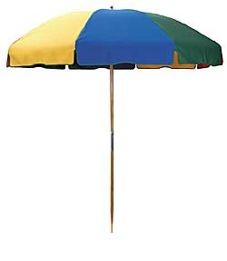 Outdoor Patio, Deck and Garden Furniture - Wood Beach Umbrella