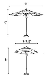 Outdoor Patio, Deck and Garden Furniture - Wood Market Umbrella